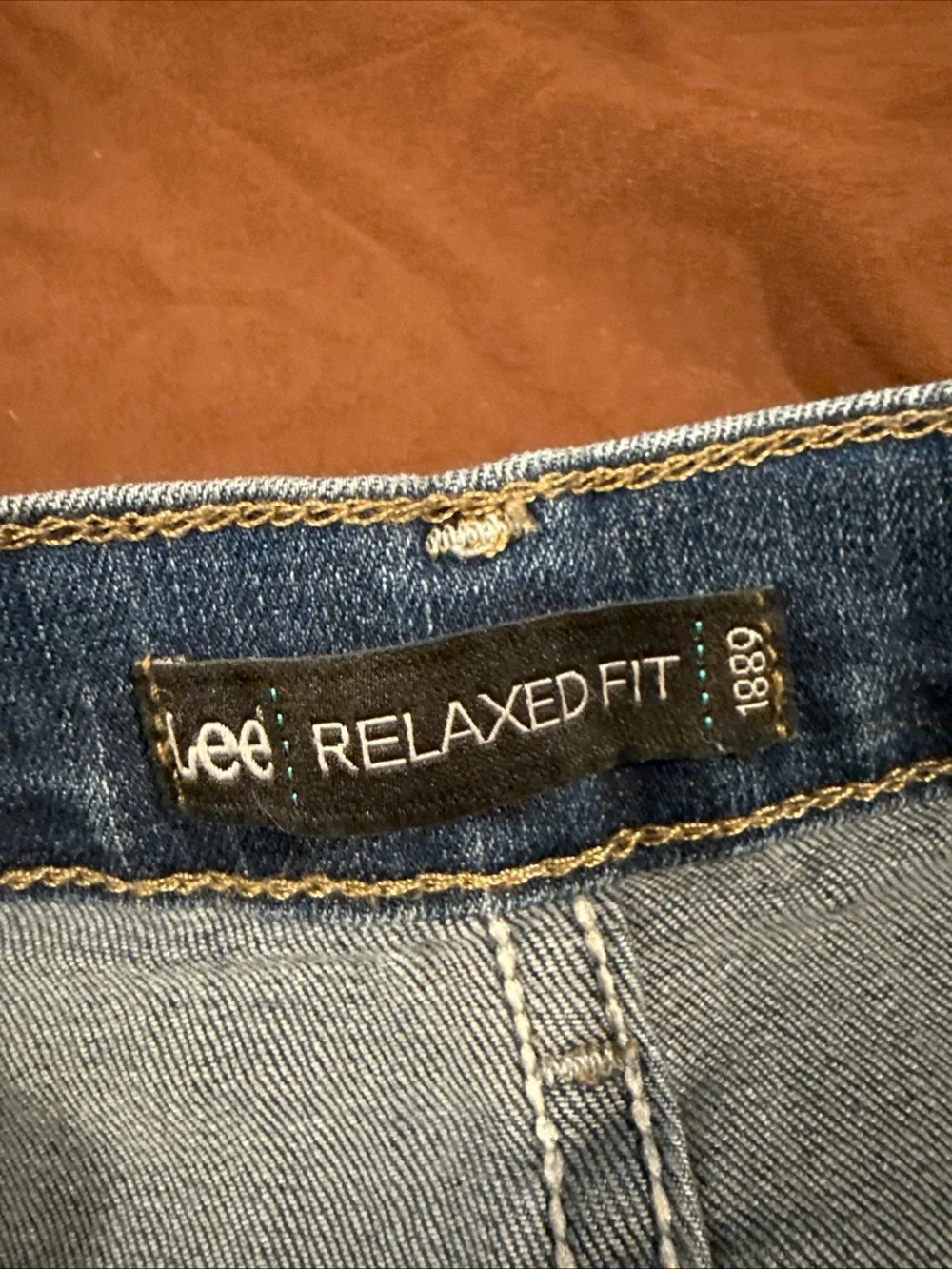 Lee Men's Straight Jeans in Medium Blue Denim